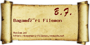 Bagaméri Filemon névjegykártya